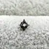 Aretes de Aleación de Titanio Astmf-136 Serie Negro Brillante Rosca Interna de Titanio G23 Cabeza de Piercing de Zirconia