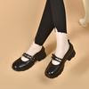 Sapatos Mary Jane Bico Redondo Femininos Estilo Coreano Fechamento Duplo Laço Boca Rasa Sapatos Baixos Mocassins Slip-on para Entidade