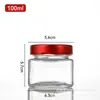 Pote de Vidro Quadrado para Mel de Alta Capacidade com Vedação, Uso Duplo para Casa e Negócios, Transparente para Tofu Fermentado, Geleia e Conservas