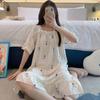 Camisola Estilo Palácio para Primavera e Outono, Roupa de Casa Estilo Francês, Pijama de Algodão Estilo Princesa para Mulheres, Doce e Usável Fora de Casa, Estilo Primavera