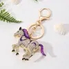 Chaveiro de Cavalo Correndo Full Diamond Novo Criativo Transfronteiriço Tendência da Moda Pingente de Mochila Pingente de Chaveiro Atacado