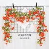 Vime de rosa de simulação para pendurar na parede, videira de flor artificial, 69 rosas, flor de plástico, videira de flor de seda, plantas