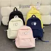 Mochila feminina novo estilo, estilo ins, mochila fofa de desenho animado japonês estilo soft girl college, bolsa de ombro dupla cor doce versão coreana