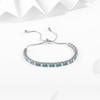 Pulsera de Tenis de Cuentas Elásticas Ajustables Transfronteriza con Borlas y Circonitas de Colores Redondas Pulsera de Tenis de Acero Inoxidable