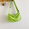 Nova Bolsa Transversal Feminina 2022 Cor Pura Simples Estudante Lona Bolsa Grande Capacidade Moda Casual Ombro Bolsa para Celular
