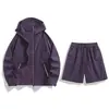Conjunto de Ropa de Protección Solar para Exteriores Estilo Montaña y Shorts para Parejas, Verano Ciclismo, Deportes, Camping, Pesca, Ropa Ligera para la Piel Conjunto de Dos Piezas