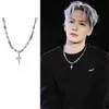 Colar Pérola Gelo Rachado Doce Cool Masculino Pedra Metálica Irregular Luz Luxo Corrente de Suor Distintiva Nicho Colar Corrente Versátil para Mulheres