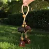 Campana de Cáscara de Nuez de Yunnan Accesorios de Bricolaje Bosque Mori Planta Curación Terapia de Cáscara de Nuez Campana de Mano Fruta de Cumplimiento de Deseos Colgante de Bendición