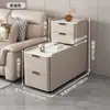 2026 Nuevo Modelo Gabinete Lateral de Sofá de Pie, Lujo Ligero de Gama Alta Madera Maciza Ahorrador de Espacio Pequeño Minimalista Moderno Mesa Lateral Gabinete de Almacenamiento