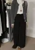 Pantalones casuales de punto de tiro alto con cordón, cómodos y versátiles para el día a día, nueva colección otoño/invierno 2026, pantalones largos holgados de pierna ancha para mujer