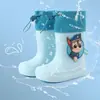 Botas de lluvia infantiles de Paw Patrol, zapatos de lluvia para uso escolar, adecuados para niños y niñas de preescolar, zapatos de agua antideslizantes con puños elásticos