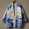 Novo Modelo Transfronteiriço para Plataformas Independentes de 2026: Cardigan Kimono Ukiyo-e Vintage Temu Manto Roupa Casual Taoísta Masculina