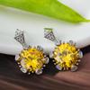 Gem Zircon Brincos Cor Design Sense Moda Popular Ear Jewelry Internet Celebrity Estilo Coreano Brincos de luxo elegante