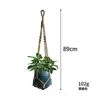 Vaso de Flores Personalizado Cesta Suspensa Vaso Bolsa de Rede DIY Criativo Corda de Algodão Decoração Suspensa Corda para Pendurar Planta Corda de Algodão Tapeçaria