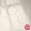 Pulsera anillo cadena de plata de ley S925 diamante amor diseño minoría coreana temperamento todo partido pulsera cadena anillo