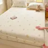 Sábana bajera 100% algodón, una pieza, protector de colchón de algodón puro, antideslizante, para cama individual de 0.9m, funda antipolvo