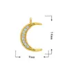 Acessórios de joias com pingente de microincrustação Série Estrela Lua acessórios Pulseira com banho de ouro 18K acessórios para colar
