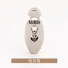 Fivela de metal oval com dois furos para cordão elástico plano, fivela de mola, T5186