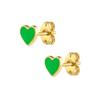 Pendientes de Plata de Ley s925 Transfronterizos con Aguja, Goteo Multicolor, Forma de Corazón, Estilo Ins para Mujer, Simples, Pequeños y Exquisitos, Pendientes Versátiles