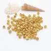 Accesorios de joyería para hacer uno mismo, cuentas de cobre, oro de 14 quilates, color sandía, lote de cuentas de calabaza con flores, cuentas hechas a mano.