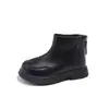 Botas de Cuero para Niñas 2026 Otoño/Invierno Nuevos Estilo Coreano Modernas Botas Martin Versátiles Retro Cierre Trasero Botas Pequeñas de Cuero