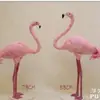 Nova decoração de flamingo simulação artesanato de penas adereços para fotografia de janela animal de pena de jardim paisagístico