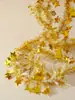 Día del Trabajo/1 de Junio Tiras de Flores de Papel de Colores Láser Tira de Decoración Día del Niño Escolar Decoraciones