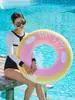 Modelo Novo Transfronteiriço, Boia de Macaron Ampliada, Colchonete Flutuante Masculino e Feminino, Boia Inflável, Equipamento de Natação, Boia de Braço