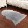 Alfombra Peluda Habitación Dormitorio Irregular Femenina Lavable a Máquina Lana Sintética Mesita de Noche Cabecera Manta Nórdica Felpudo de Piso