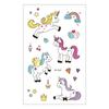 Suministro transfronterizo Impermeable en stock Pegatinas de tatuaje para niños Pegatinas faciales para fiestas Dibujos animados Divertido Unicornio Pegatinas para niños
