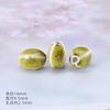 Paquete de 10 cuentas de cerámica Jingdezhen esmaltadas, pequeñas pulseras de cuatro lados, accesorios de joyería con cuentas, pulsera con cuentas al por mayor