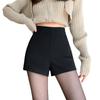 Pantalones cortos negros de mujer, primavera y verano 2023, cintura alta, corte A, para Spice Girls, ropa exterior de base pequeña.