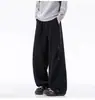 Calça de moletom masculina estilo americano 2026 outono e inverno nova marca da moda solta esportiva perna reta calças casuais de perna larga versáteis vestuário masculino