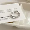 Anillo de Cadena Simple de Doble Capa Estilo Minimalista para Mujer, Anillo Abierto Versátil de Diseño de Nicho de Lujo Ligero Simple Modelo Nuevo