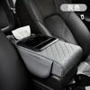 Reposabrazos universal para coche, alfombrilla elevada de cuero romboidal, ensanchada y gruesa, con espuma viscoelástica para el control central.