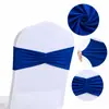 Decoración de respaldo de silla elástica de alta elasticidad para hoteles de banquetes de bodas transfronterizos con fundas elásticas sin lazo y correas para sillas.
