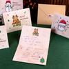 Nueva tarjeta de felicitación navideña de dibujos animados, regalo de Navidad hecho a mano con un sobre creativo para tarjeta pequeña.