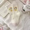 Calcetines de Terciopelo Australianos para Mujer, Calcetines de Media Pantorrilla para Otoño e Invierno, con Dibujos Animados y Forro Polar, Calcetines Gruesos Calientes para el Hogar, Calcetines Versátiles Lindos Estilo Japonés para Mujer
