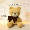 Decoraciones para hornear del Día de San Valentín, decoraciones para pasteles, oso de confesión, moño, muñeca de goma blanda 3D, decoración 3D