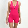 Ins Body de Yoga de una pieza con Pliegues Color Durazno Moldeador de Cadera Hueco en la Espalda Sexy de una pieza Shorts de una pieza