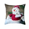 Nueva funda de almohada navideña de muñeco de nieve transfronteriza para el hogar festivo, sofá, cojín