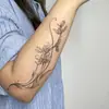 Pegatinas de Tatuaje Transfronterizas Europeas y Americanas Flor de Brazo Personalizadas de Gama Alta Simples Pegatinas de Tatuaje Impermeables y de Larga Duración No Reflectantes