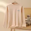 Camiseta interior de algodón de manga larga para niños para otoño e invierno, cuello semi-alto, para niños y niñas, top sencillo de cuello medio