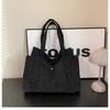 Moda moda bolsa de ombro feminino 2024 Nova bolsa corduroy grande capacidade feminina estudante classe bolsa