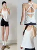 Top de yoga acolchoado com costas cruzadas para mulheres, sutiã de corrida à prova de choque, top fitness, costas bonitas, roupa íntima esportiva à prova de choque para o verão