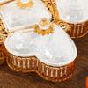 Luz Criativa Luxo Amor Coração Seco Caixa de Frutas Design Sentimento Prato de Frutas com Tampa Ferro Ornamentos Lanche Doméstico Snack Prato de Frutas