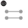 Anillo para Pezón de Arcilla con Diamantes Completos F136 Material G23 Joyería para Piercing de Anillo para Pezón para Venta al por Mayor Transfronteriza Amazon