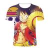 Camiseta de manga corta estampada para hombre y mujer con animación de comercio exterior con código europeo de Amazon, camiseta de una pieza 3D, talla grande para ver en el mapa