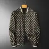 Chaqueta ajustada de estilo coreano 2024 para hombre, chaqueta casual estampada de moda con cuello alto