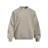 Moletom Redondo Patchwork Masculino Primavera e Outono Solto Simples Cor Sólida Pulôver Casual Roupa Esportiva Versátil Vibes Marca Tendência